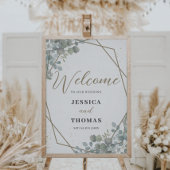 Rustic Eucalyptus Foliage Weddenschap Welkom Poster