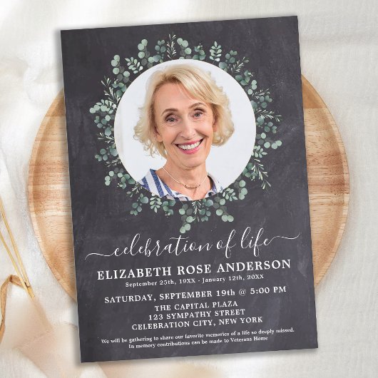 Rustic Eucalyptus foto laat leven vieren Kaart