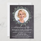 Rustic Eucalyptus foto laat leven vieren Kaart (Voorkant)