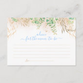 Rustic Eucalyptus Garland Baby shower Ballon Enc Informatiekaartje (Voorkant)