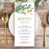 Rustic Eucalyptus Gold Branch Wedding - Gegevens Menu