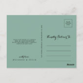 Rustic Eucalyptus Gold Floral Hartelijk dank Briefkaart (Achterkant)