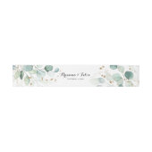 Rustic Eucalyptus Gold Floral Weddenschap Uitnodigingen Wikkel (Vlak)