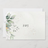Rustic Eucalyptus Gold Virtual Wedding Kaart (Achterkant)