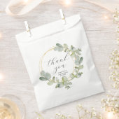 Rustic Eucalyptus Green Weddenschap Bedankzakje (Geknipt)