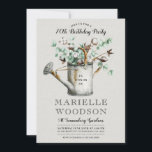 Rustic Eucalyptus Greenery 70th Birthday Party Kaart<br><div class="desc">Een Rustic elegant botanische groene eucalyptus en katoen in een waterverf die kan,  buiten de 60e verjaardag in een tuinplaats,  vergezeld van een klassieke gegraveerde stijl open face typografie die contrasteert met een bloeiende moderne scripttypografie All op een faux linnen textuur creamy van witte achtergrond.</div>