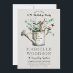 Rustic Eucalyptus Greenery 70th Birthday Party Kaart<br><div class="desc">Een Rustic elegant botanische groene eucalyptus en katoen in een waterverf die kan,  buiten de 60e verjaardag in een tuinplaats,  vergezeld van een klassieke gegraveerde stijl open face typografie die contrasteert met een bloeiende moderne scripttypografie All op een faux linnen textuur creamy van witte achtergrond.</div>