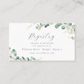 Rustic eucalyptus greenery boho bridal Registry Plaatskaartje (Voorkant)