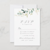 Rustic eucalyptus greenery boho bruiloft RSVP (Voorkant)