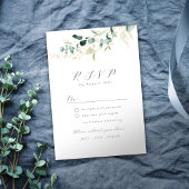 Rustic eucalyptus greenery boho bruiloft RSVP