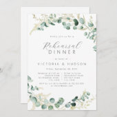 Rustic eucalyptus greenery boho repetitief diner kaart (Voorkant / Achterkant)