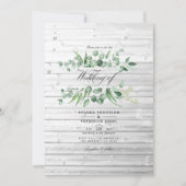 Rustic Eucalyptus Greenery Country Barn Wedding Kaart (Voorkant)