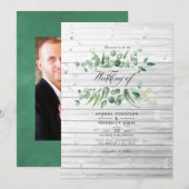 Rustic Eucalyptus Greenery Country Barn Wedding Kaart (Voorkant / Achterkant)