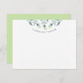 Rustic Eucalyptus Greenery Custom Boho Stationery Notitiekaartje (Voorkant / Achterkant)