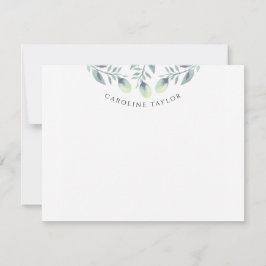 Rustic Eucalyptus Greenery Custom Boho Stationery Notitiekaartje