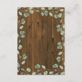 Rustic Eucalyptus Greenery | Details van de bruilo Informatiekaartje (Achterkant)