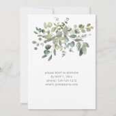 Rustic Eucalyptus Greenery Duo 2 Graduy Party Kaart (Achterkant)