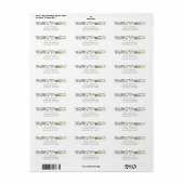 Rustic Eucalyptus Greenery Duo 4 Return Address  Etiket (Full Sheet)