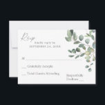 Rustic Eucalyptus Greenery Duo no Meal RSVP Card 3 Kaartje<br><div class="desc">Verzend deze elegante,  waterverf Rustic Eucalyptus Greenery Duo RSVP-maaltijdkaart met uw uitnodigingen voor bruiloften en partijen met inbegrip van Graduation parties. met een witte achtergrond. Bekijk ons Rustic Eucalyptus Greenery Duo collectie voor de maaltijd optie.</div>