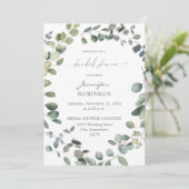 Rustic Eucalyptus Greenery Duo Vrijgezellenfeest Kaart (Staand voorkant)