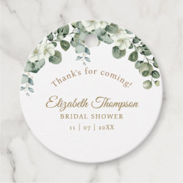 Rustic Eucalyptus Greenery Elegant Bridal Shower Bedankjes Labels