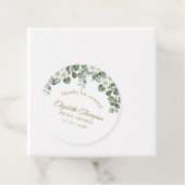Rustic Eucalyptus Greenery Elegant Bridal Shower Bedankjes Labels (In situ)