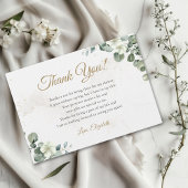  Rustic Eucalyptus Greenery Elegant Bridal Shower Bedankkaart