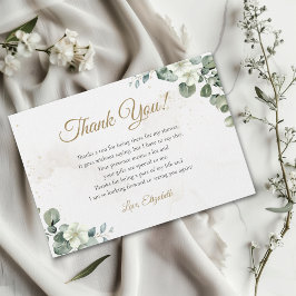  Rustic Eucalyptus Greenery Elegant Bridal Shower Bedankkaart