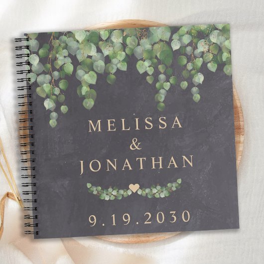Rustic Eucalyptus Greenery Gold Budget Weduwen Notitieboek