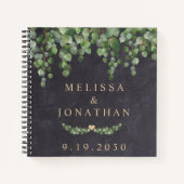 Rustic Eucalyptus Greenery Gold Budget Weduwen Notitieboek (Voorkant)