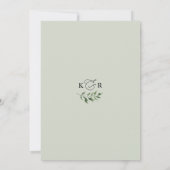 Rustic Eucalyptus Greenery Gold Wedding Invitation Kaart (Achterkant)