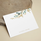 Rustic eucalyptus greenery Personalized Stationery Notitiekaartje