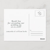 Rustic Eucalyptus Greenery Succulent Wedding Briefkaart (Achterkant)