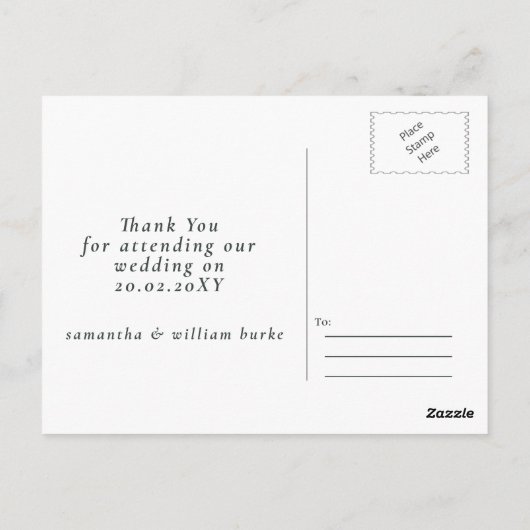 Rustic Eucalyptus Greenery Succulent Wedding Briefkaart (Achterkant)