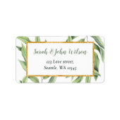 Rustic Eucalyptus Greenery Succulent Wedding Etiket (Voorkant)