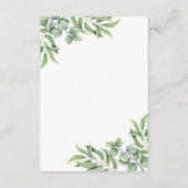 Rustic Eucalyptus Greenery Succulent Wedding Informatiekaartje (Achterkant)