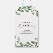 Rustic Eucalyptus Greenery Vrijgezellenfeest Cadeaulabel (Voorkant)