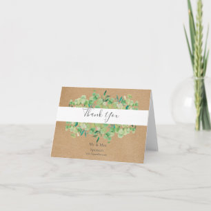 Rustic Eucalyptus Greenery Weddenschap Kaart