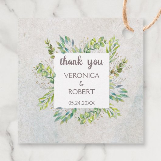Rustic Eucalyptus Greenery Wedding Bedankjes Labels (Achterkant)