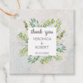 Rustic Eucalyptus Greenery Wedding Bedankjes Labels (Voorkant)