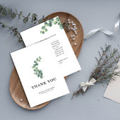 Rustic Eucalyptus Greenery Wedding Bedankkaart