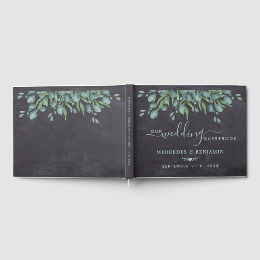 Rustic Eucalyptus Greenery Wedding Gastenboek (Volledig)