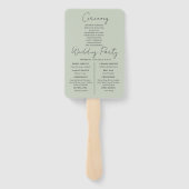 Rustic Eucalyptus Greenery Wedding Handwaaier (Achterkant)