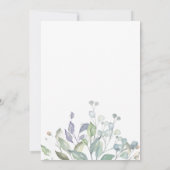 Rustic Eucalyptus Greenery Wedding Invitation Kaart (Achterkant)