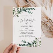 Rustic Eucalyptus Greenery Wedding Kaart
