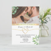 Rustic Eucalyptus Greenery Wedding Kaart (Staand voorkant)