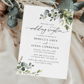 Rustic Eucalyptus Greenery Wedding Reception Kaart