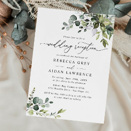 Rustic Eucalyptus Greenery Wedding Reception Kaart