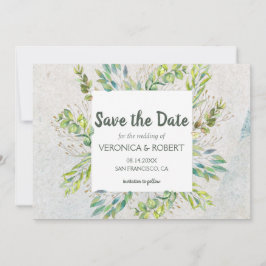 Rustic Eucalyptus Greenery Wedding Save the Date