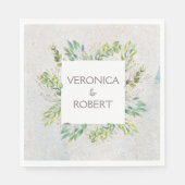 Rustic Eucalyptus Greenery Wedding Servet (Voorkant)